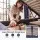 Artiss Double Bed Frame with Lift-Up Storage, USB and Type-C Charging Ports, Scallop Headboard Grey Blue