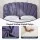 Artiss Double Bed Frame with Lift-Up Storage, USB and Type-C Charging Ports, Scallop Headboard Grey Blue