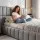 Artiss Double Gas Lift Upholstered Bed Frame with Foldable Bench Waterproof PVC Leather Large Storage 300kg