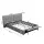 Artiss Double Gas Lift Upholstered Bed Frame with Foldable Bench Waterproof PVC Leather Large Storage 300kg