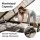 Artiss Double Gas Lift Upholstered Bed Frame with Foldable Bench Waterproof PVC Leather Large Storage 300kg