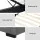 Artiss King Single Gas Lift Bed Frame Grey Faux Linen Upholstered Storage Base Wooden Slats Tufted Headboard