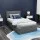 Artiss King Single Gas Lift Bed Frame Grey Faux Linen Upholstered Storage Base Wooden Slats Tufted Headboard