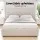 Artiss VILA Double Size Gas Lift Bed Frame Beige Upholstered Linen Fabric with Storage and Tufted Headboard