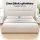Artiss Vila King Size Gas Lift Bed Frame Beige Linen Upholstered with Storage, Tufted Headboard, Sturdy Base