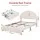 Artiss Double Bed Frame with Storage Drawers, Velvet Upholstered Platform, LED Rounded Headboard, Pine & Metal, 300kg