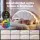 Artiss Double Bed Frame with Storage Drawers, Velvet Upholstered Platform, LED Rounded Headboard, Pine & Metal, 300kg