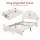 Artiss King Single Velvet Upholstered Bed Frame with LED Headboard and Underbed Drawer Storage 125x215cm