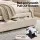 Artiss King Single Velvet Upholstered Bed Frame with LED Headboard and Underbed Drawer Storage 125x215cm