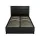 Artiss LUMI King Single LED Gas Lift Bed Frame Black PVC Leather Upholstered Storage with Plush Headboard