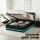 Artiss LUMI King Single LED Gas Lift Bed Frame Black PVC Leather Upholstered Storage with Plush Headboard