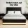 Artiss LUMI King Single LED Gas Lift Bed Frame Black PVC Leather Upholstered Storage with Plush Headboard