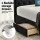 Artiss King Upholstered Bed Frame with Velvet Finish, 3 Storage Drawers, USB Type-C Charging Ports, Pine Wood Structure