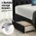 Artiss Queen Upholstered Velvet Storage Bed Frame with 3 Drawers and USB Type C Charging Station 165x222x110cm
