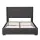Artiss Double Gas Lift Storage Bed Frame Upholstered Geometric Headboard Charcoal Grey with Charging Ports