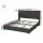 Artiss King Gas Lift Storage Bed Charcoal Grey Upholstered Geometric Headboard with Charging Ports 185x205cm
