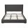 Artiss King Gas Lift Storage Bed Charcoal Grey Upholstered Geometric Headboard with Charging Ports 185x205cm