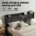 Artiss King Gas Lift Storage Bed Charcoal Grey Upholstered Geometric Headboard with Charging Ports 185x205cm