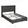 Artiss Queen Gas Lift Bed Frame with Concealed Storage Charging Ports Upholstered Geometric Headboard Charcoal Grey