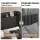 Artiss Queen Gas Lift Bed Frame with Concealed Storage Charging Ports Upholstered Geometric Headboard Charcoal Grey
