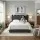 Artiss Queen Gas Lift Bed Frame with Concealed Storage Charging Ports Upholstered Geometric Headboard Charcoal Grey