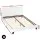 Artiss Neo Bed Frame Queen Size White PVC Leather Upholstered, Padded Headboard, Wooden Slats, Modern Design