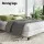 Artiss Neo Bed Frame Queen Size White PVC Leather Upholstered, Padded Headboard, Wooden Slats, Modern Design