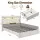 Artiss King Upholstered Bed Frame with Storage Drawers, Charging Station and Mood Lighting
