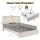 Artiss Queen Upholstered Wingback Bed Frame with Storage Drawers Charging Station Mood Lighting Linen
