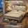Artiss Queen Upholstered Wingback Bed Frame with Storage Drawers Charging Station Mood Lighting Linen