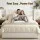Artiss King Bed Frame with Gaslift Storage USB Type-C Charging Ports Velvet Upholstery White Geometric Headboard