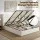 Artiss King Bed Frame with Gaslift Storage USB Type-C Charging Ports Velvet Upholstery White Geometric Headboard
