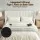 Artiss King Bed Frame with Gaslift Storage USB Type-C Charging Ports Velvet Upholstery White Geometric Headboard