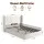 Artiss Queen Platform Bed Frame with Gaslift Storage USB Type-C Charging Ports 300kg Velvet White
