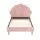 Artiss ROSY King Single Bed Frame - Pink Velvet Scallop Bedhead, Wood Frame, Easy Assembly, 1-Year Warranty