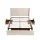 Artiss King Upholstered Bed Frame Off White Wingback Headboard with 3 Storage Drawers and Metal Base