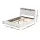 Artiss Sunset Double Bed Frame Gas Lift Storage White PVC Leather with LED Headboard, 16 Colours, 300kg Capacity