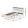 Artiss King Bed Frame Gas Lift Storage White PVC Leather with LED Headboard, 16 Colours, Wooden Slats, Sunset Series