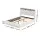 Artiss Queen Bed Frame White PVC Leather Gas Lift Storage with Headboard and LED Lights, 16 Colours, Modern Platform