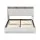 Artiss Queen Bed Frame White PVC Leather Gas Lift Storage with Headboard and LED Lights, 16 Colours, Modern Platform