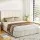 Artiss TETTE Double Bed Frame Beige Upholstered Linen, Solid Pine Wood, Gas Lift Storage, Sturdy Slats, 300KG Capacity