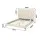 Artiss Double Upholstered Velvet Bed Frame with Tufted Headboard 133x185cm Cream White Platform No Box Spring Required