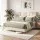 Artiss Double Upholstered Velvet Bed Frame with Tufted Headboard 133x185cm Cream White Platform No Box Spring Required