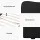 Artiss DARA Double Size Bed Frame Boucle Upholstered, Padded Headboard, Pine Wood Slat Support, Black, Sturdy Design