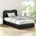 Artiss DARA King Single Bed Frame Boucle Upholstered, Wooden Slat Support, Padded Headboard, Black, 217cm