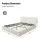 Artiss Double Bed Frame with Gaslift Storage, Bouclé Upholstered, Pine Wood Platform, Beige White, 300kg Capacity