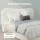 Artiss Double Bed Frame with Gaslift Storage, Bouclé Upholstered, Pine Wood Platform, Beige White, 300kg Capacity