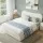 Artiss Queen Bed Frame with Gaslift Storage, Bouclé Upholstered, Pine Wood Platform, Padded Headboard, Beige White
