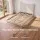 Artiss Double Bed Frame with Curved Bouclé Headboard, 300kg Capacity, Beige Upholstered Bedroom Design