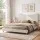 Artiss Queen Bed Frame with Bouclé Curved Headboard Beige 300kg Capacity